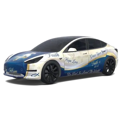 基督教主題設計（Bitte erstelle mir ein christliches design.） – 特斯拉 Model 3 塗裝