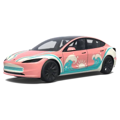 Retro Strand Beetle – Tesla Model 3 Wrap