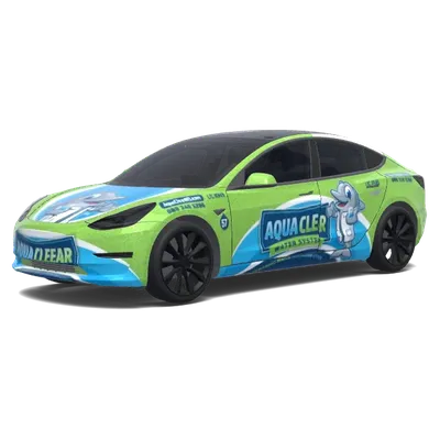 Aquacleer Aqua-Splash-Folierung – Tesla Model 3 Wrap