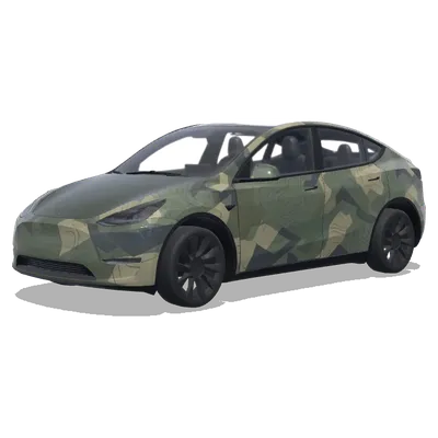 Satin Militärgrün Elegant – Tesla Model Y Wrap