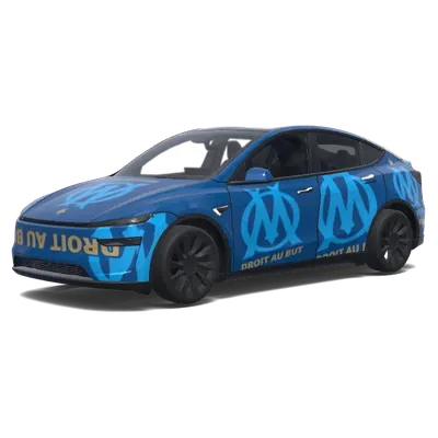 Wrap Bleu Marseille – covering Tesla Model Y