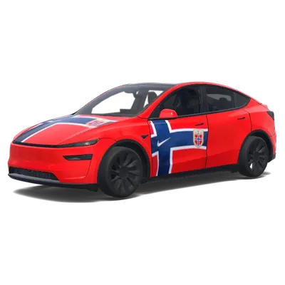 Сборная Норвегии (Norway Soccerteam) – оклейка Tesla Model Y