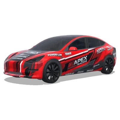Apex Red Flow – Tesla Model 3 wrap