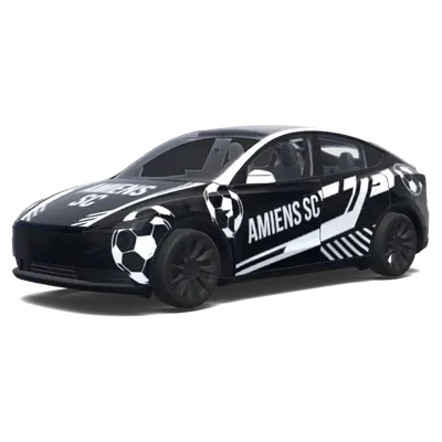 아미앵 SC 축구팀 디자인 – 테슬라 Model Y 랩핑