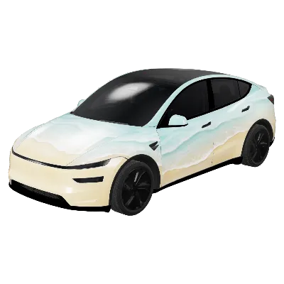 Beach waves – Tesla Model Y wrap