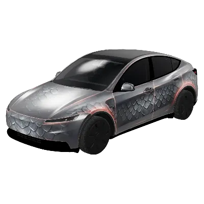 용비늘 갑옷 (Dragonscale Armor) – 테슬라 Model Y 랩핑