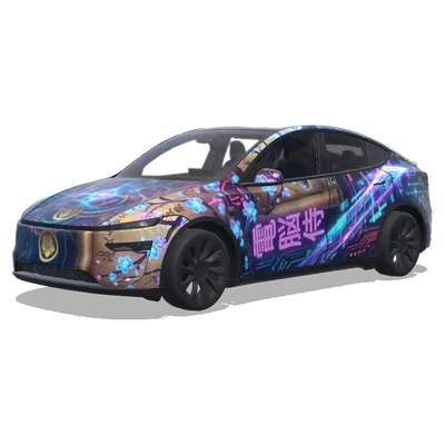 サイバーサムライ (Cyber Samurai theme.) – テスラ Model Y ラッピング