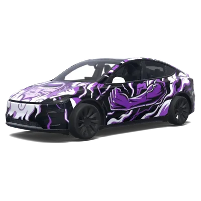 紫色齒輪5路飛 – 特斯拉 Model Y 塗裝