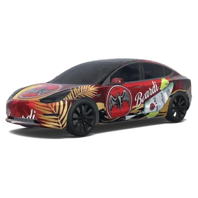 Bacardi (Bacardi.) – оклейка Tesla Model 3