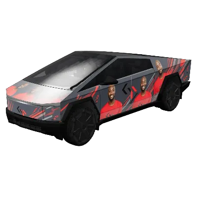 Красный рывок (Red Rush) – оклейка Tesla Cybertruck