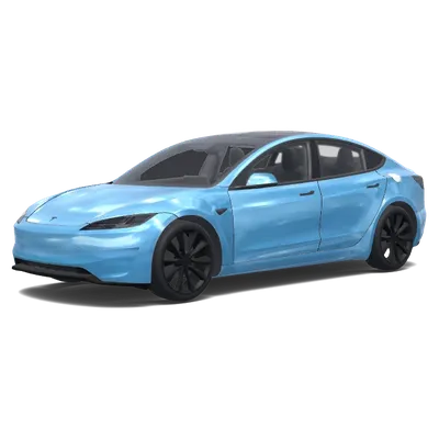 Frostblau glänzend (please make the frost blue glossy.) – Tesla Model 3 Wrap