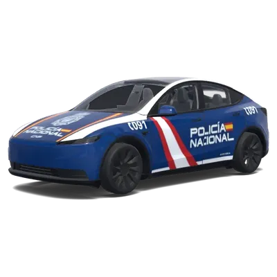 Policía Nacional. – Tesla Model Y wrap