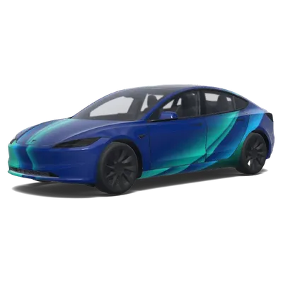 Aurora Blau – Tesla Model 3 Wrap