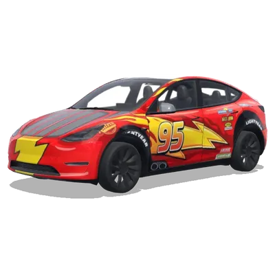 賽車總動員風格（Car design from the Cars movies.） – 特斯拉 Model Y 塗裝