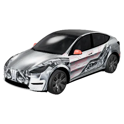 크롬 사이버펑크 - 모델 Y (구형) (Chrome Cyberpunk - Model Y Pre-2025 (Original)) – 테슬라 Model Y 랩핑