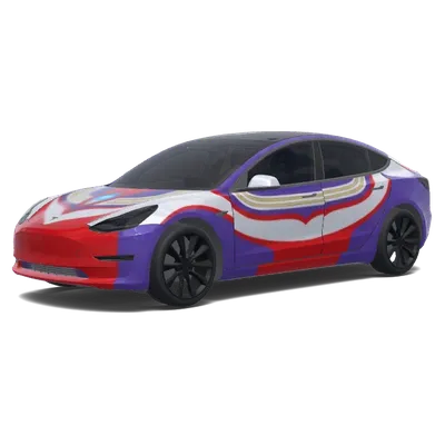 Патриотический вихревой винил – оклейка Tesla Model 3