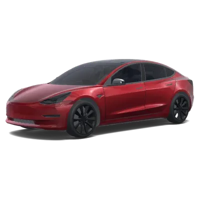 Rot mit Carbon Spiegeln – Tesla Model 3 Wrap