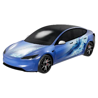 하늘색 아가트 (Azure Agate) – 테슬라 Model 3 랩핑