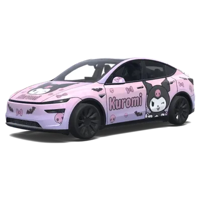 Kuromi, pink purple color – Tesla Model Y wrap
