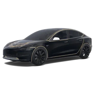 도어 트림 블랙 추가 (Add black to the door trim and side views) – 테슬라 Model 3 랩핑