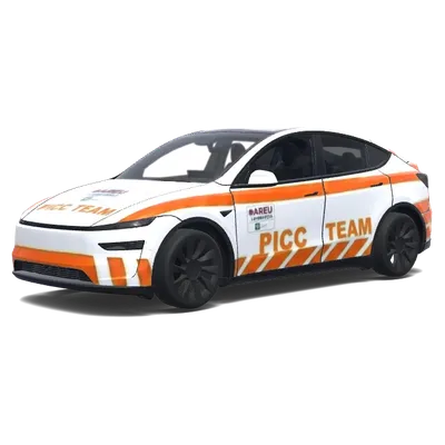 PICC TEAM Beschriftung (Al posto delle scritte AUTOMEDICA scrivi PICC TEAM) – Tesla Model Y Wrap