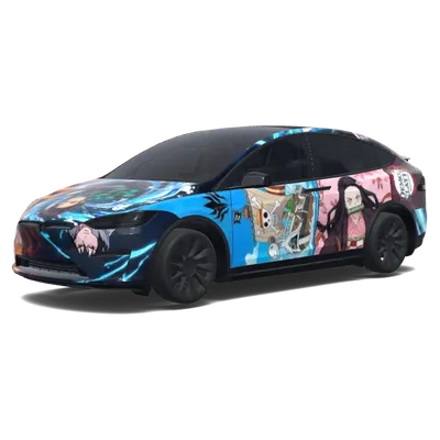 Anime Mix Design – Tesla Model X Wrap