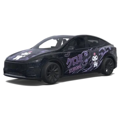 クロミ ブラックグリッター – テスラ Model Y ラッピング