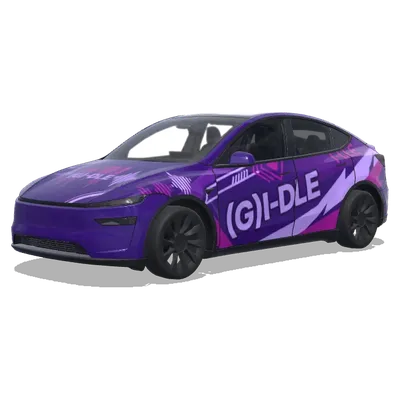 Purple I-DLE – Tesla Model Y wrap