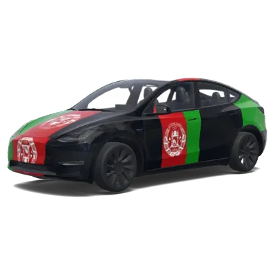 Флаг Афганистана – оклейка Tesla Model Y
