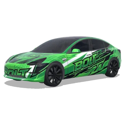 Bolt Driver (creat a BOLT driver logo. Colors: green, black.) – оклейка Tesla Model 3
