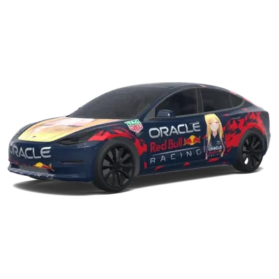 紅牛甲骨文賽車 – 特斯拉 Model 3 塗裝