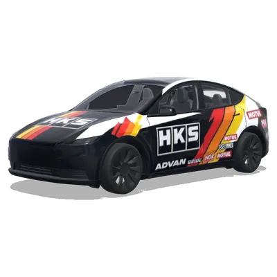 HKS livery. – Tesla Model Y wrap