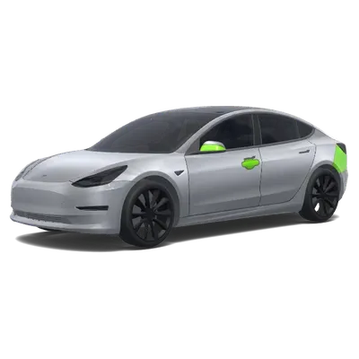 ライムグリーンアクセント – テスラ Model 3 ラッピング