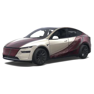 Marfil Perla con Gorga Batak – wrap para Tesla Model Y