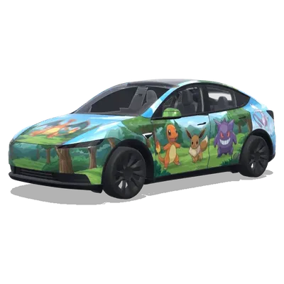 Gen 1 Pokemon Mural – Tesla Model Y wrap
