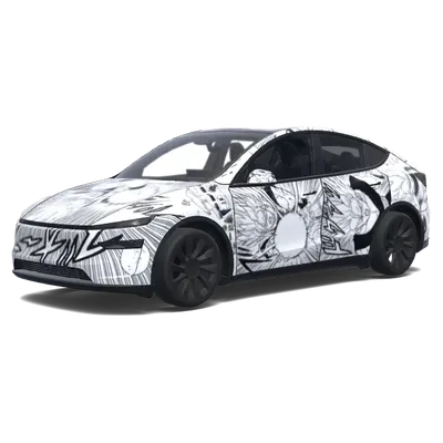 Dragon Ball Z Schwarz – Tesla Model Y Wrap