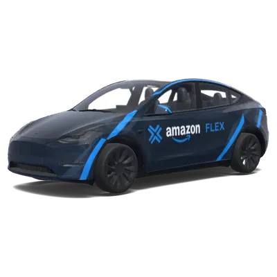 Amazon Flex Blauer Streifen Tesla – Tesla Model Y Wrap