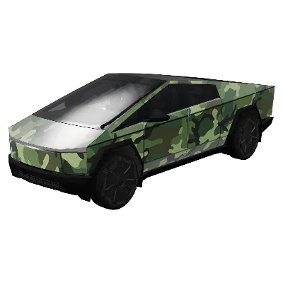 Tactical Woodland Camo – Tesla Cybertruck wrap