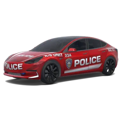 Red Police Patrol – Tesla Model 3 wrap