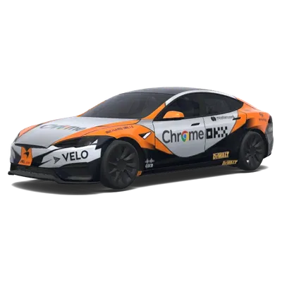 Chromorange Geschwindigkeit – Tesla Model S Wrap