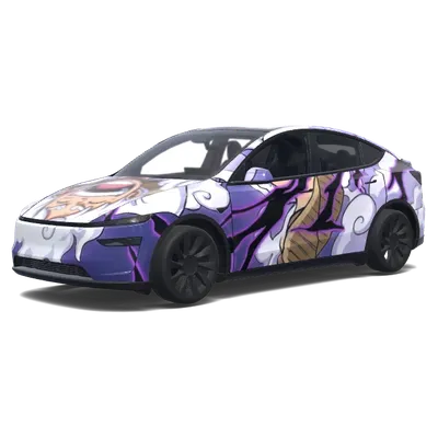 パープルクラウド・ルフィ – テスラ Model Y ラッピング
