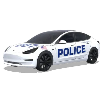 Полицейская надпись – оклейка Tesla Model 3