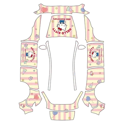 Hello Kitty 45. Jubiläum – Tesla Model Y Wrap