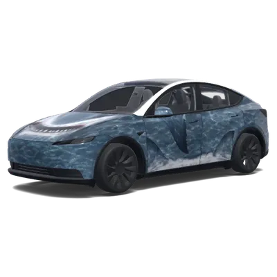 Hai-Maulkorb Design – Tesla Model Y Wrap