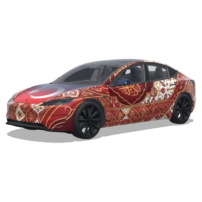 Символ Турции – оклейка Tesla Model 3