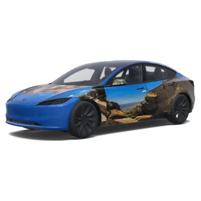 Küstenklippen-Folierung – Tesla Model 3 Wrap