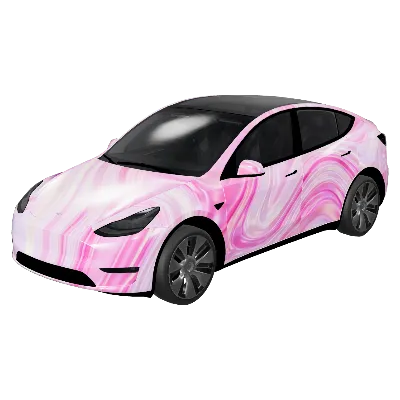 핑크 마블 스월 (Pink Marble Swirl) – 테슬라 Model Y 랩핑