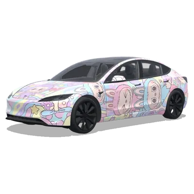 Labubu. – Tesla Model 3 wrap