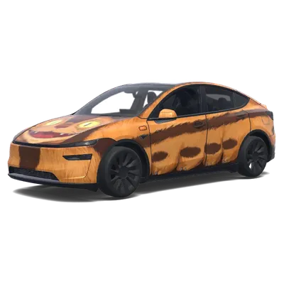 虎纹猫巴士车身贴膜 – 特斯拉 Model Y 涂装