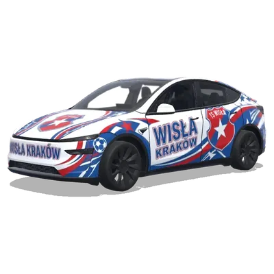 Висла Краков (WISŁA KRAKÓW.) – оклейка Tesla Model Y